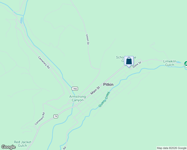 map of restaurants, bars, coffee shops, grocery stores, and more near Terrible Mountain Road in Pitkin