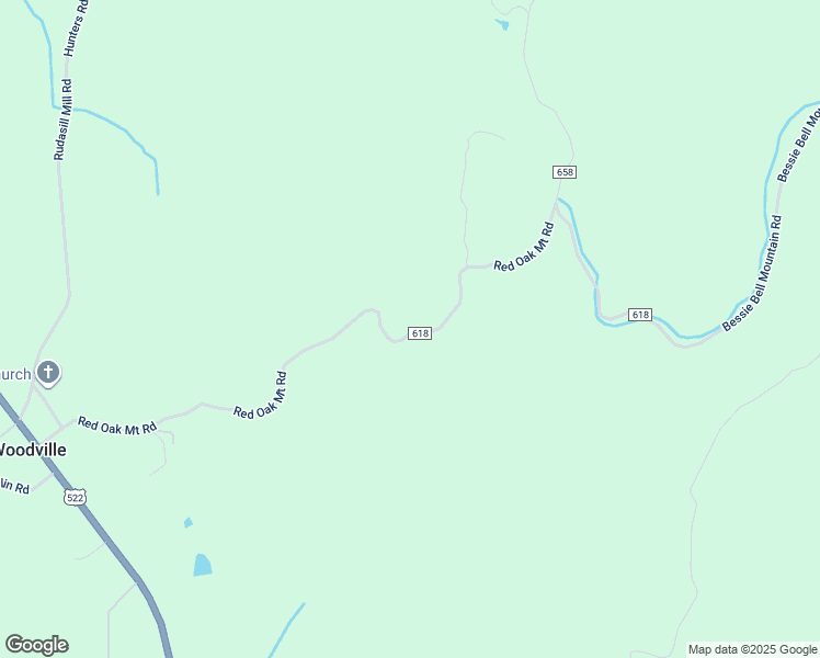 map of restaurants, bars, coffee shops, grocery stores, and more near 147 Red Oak Mountain Road in Woodville