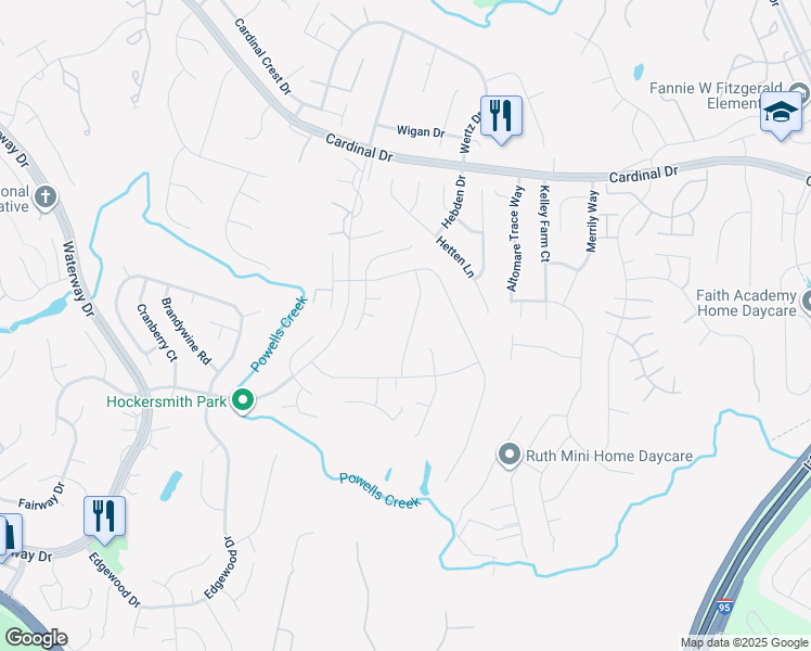map of restaurants, bars, coffee shops, grocery stores, and more near 15714 Singletree Lane in Montclair