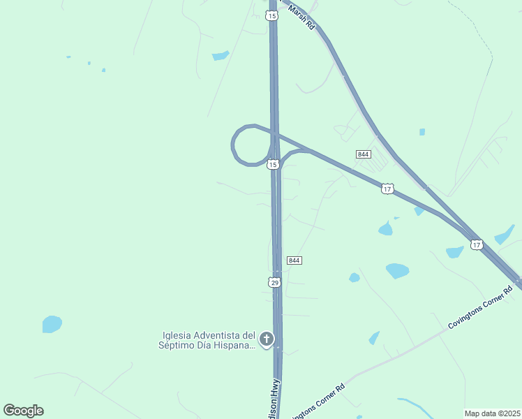 map of restaurants, bars, coffee shops, grocery stores, and more near 10393 Buchanan Drive in Bealeton