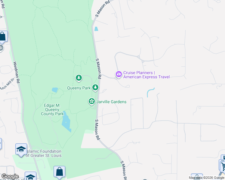 map of restaurants, bars, coffee shops, grocery stores, and more near 1754 Armstead Drive in St. Louis