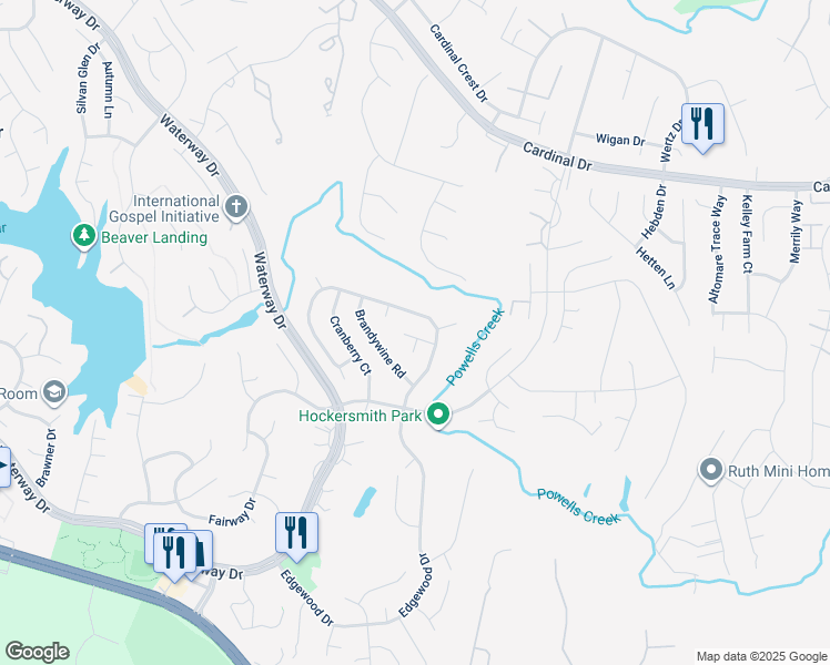map of restaurants, bars, coffee shops, grocery stores, and more near 4006 Buckingham Court in Dumfries