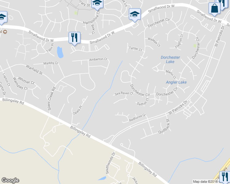 map of restaurants, bars, coffee shops, grocery stores, and more near 5321 Sea Raven Court in Waldorf
