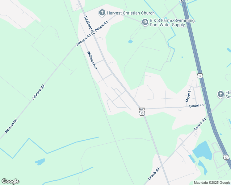 map of restaurants, bars, coffee shops, grocery stores, and more near 26904 Seaford Road in Seaford