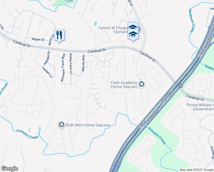 map of restaurants, bars, coffee shops, grocery stores, and more near 3397 Labourn Drive in Woodbridge