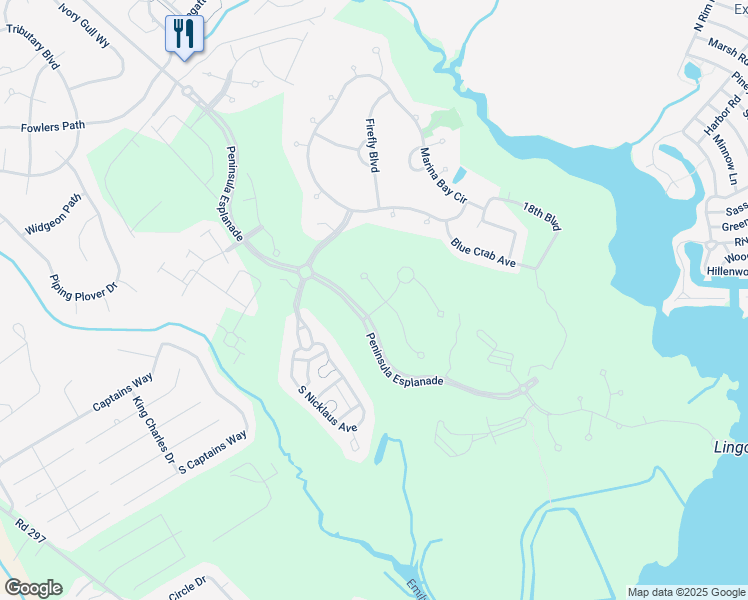 map of restaurants, bars, coffee shops, grocery stores, and more near 33453 Islander Drive in Millsboro