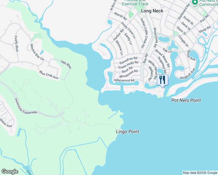 map of restaurants, bars, coffee shops, grocery stores, and more near 34224 River Road in Millsboro