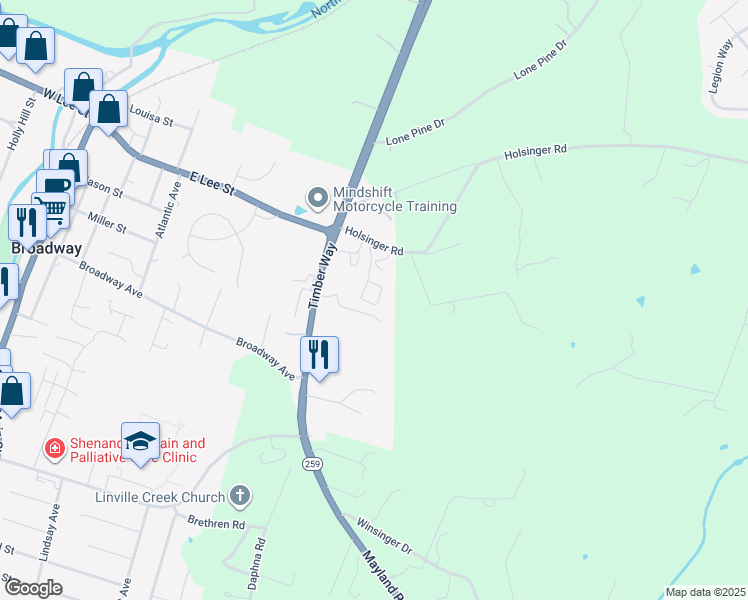 map of restaurants, bars, coffee shops, grocery stores, and more near 234 Durango Circle in Broadway