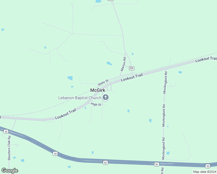 map of restaurants, bars, coffee shops, grocery stores, and more near in McGirk