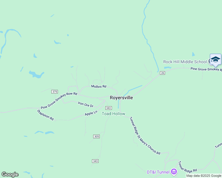 map of restaurants, bars, coffee shops, grocery stores, and more near 290 Township Road 323 in Ironton