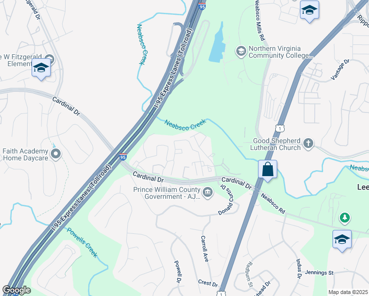 map of restaurants, bars, coffee shops, grocery stores, and more near 2917 Rotterdam Loop in Woodbridge
