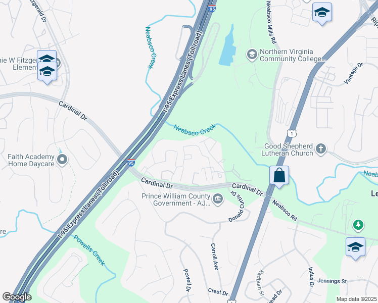 map of restaurants, bars, coffee shops, grocery stores, and more near 2907 Rotterdam Loop in Woodbridge