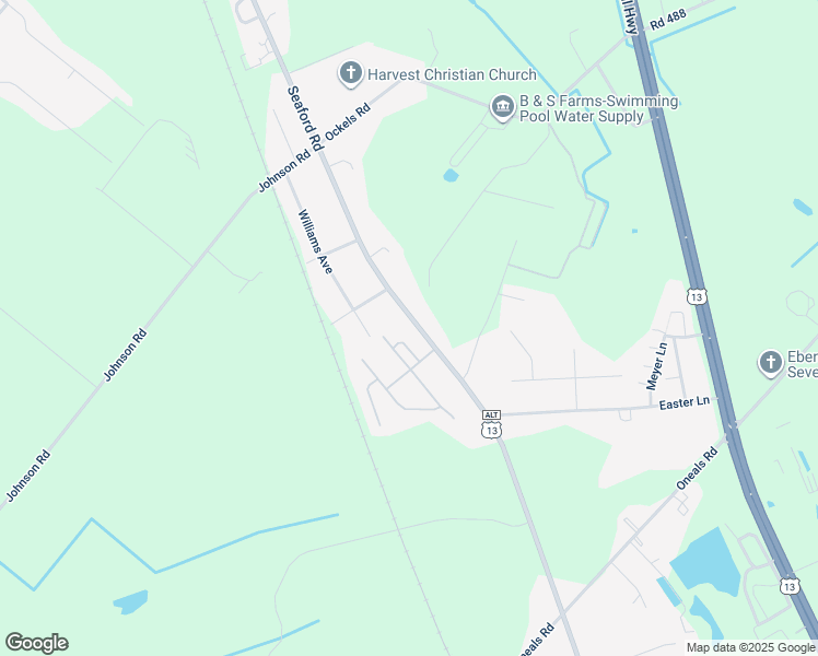 map of restaurants, bars, coffee shops, grocery stores, and more near 26904 Seaford Road in Seaford