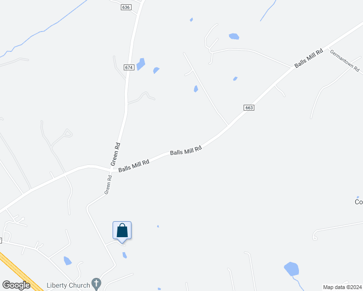 map of restaurants, bars, coffee shops, grocery stores, and more near 6282 Balls Mill Road in Midland