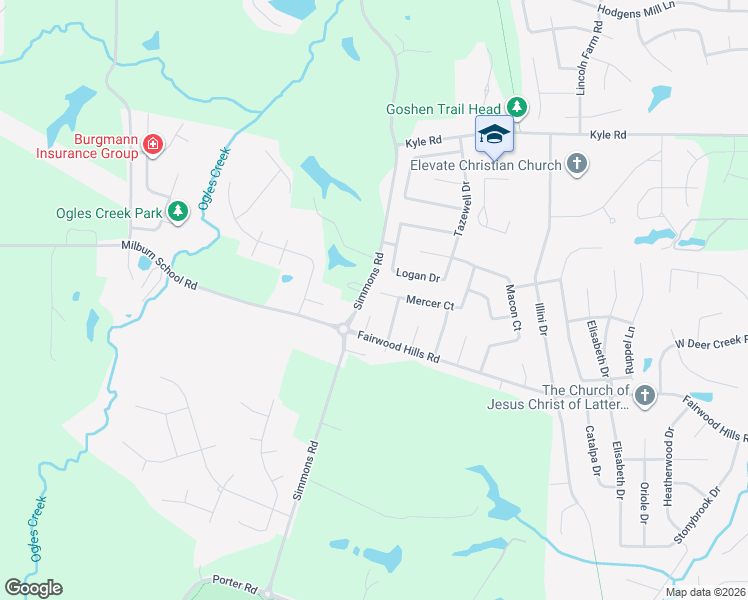 map of restaurants, bars, coffee shops, grocery stores, and more near 537 Mercer Court in O'Fallon