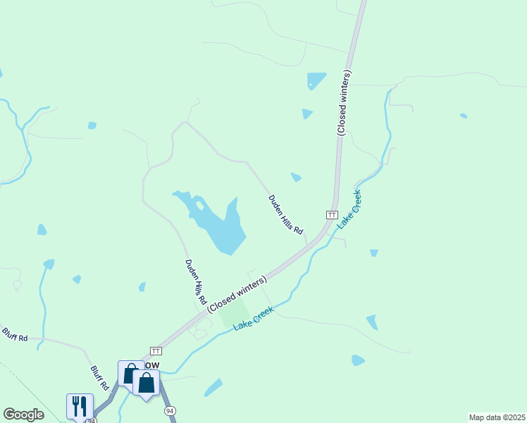 map of restaurants, bars, coffee shops, grocery stores, and more near 14639 Duden Hills Road in Marthasville