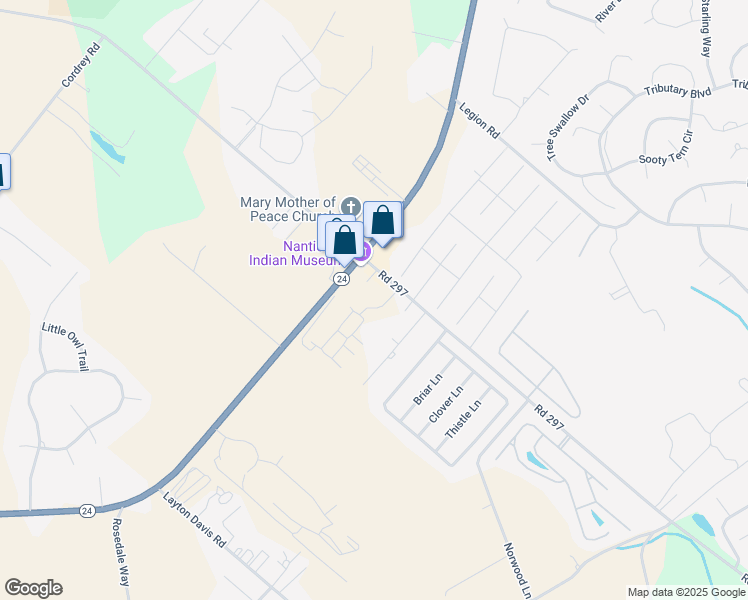 map of restaurants, bars, coffee shops, grocery stores, and more near 26676 John J Williams Highway in Millsboro
