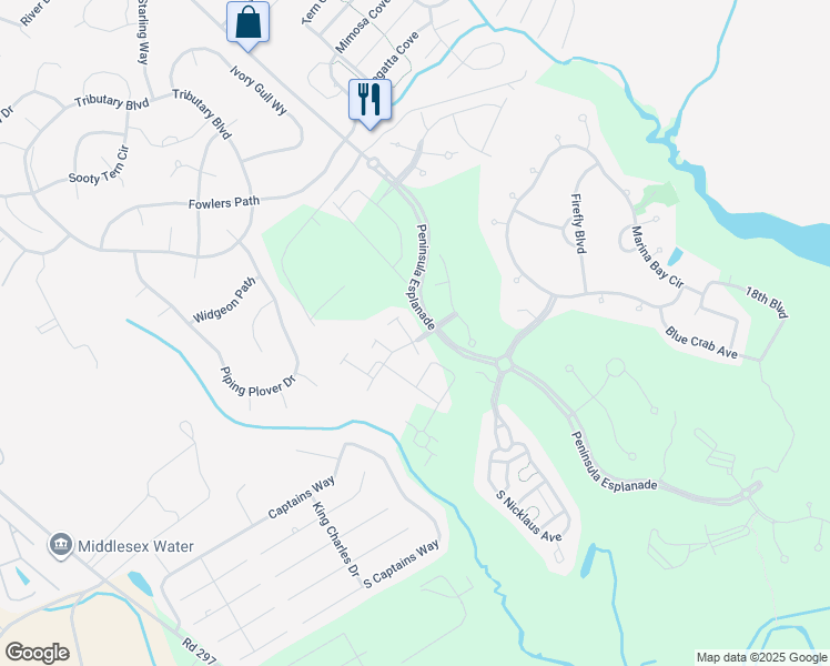 map of restaurants, bars, coffee shops, grocery stores, and more near 33035 Conservation Drive in Millsboro