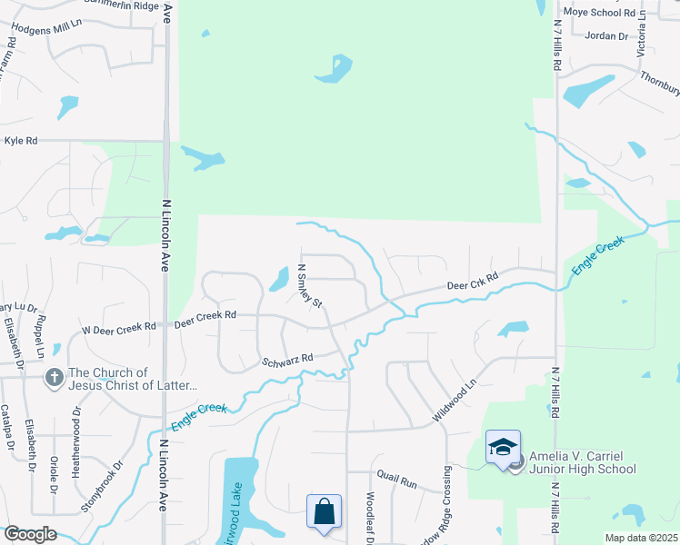 map of restaurants, bars, coffee shops, grocery stores, and more near 526 Highland Estates Drive in O'Fallon