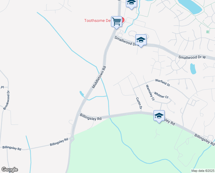 map of restaurants, bars, coffee shops, grocery stores, and more near 10020 Whittle Court in White Plains