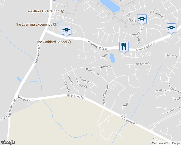map of restaurants, bars, coffee shops, grocery stores, and more near 10233 Warfield Street in White Plains