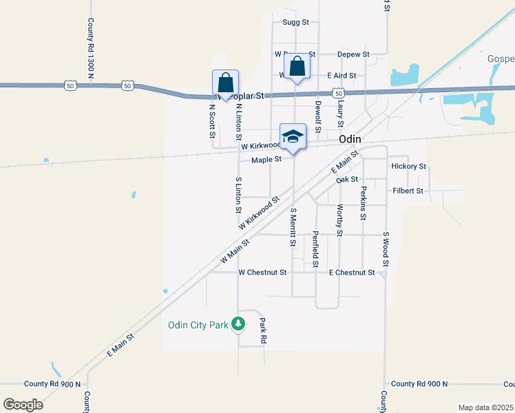 map of restaurants, bars, coffee shops, grocery stores, and more near 398-412 Spruce Street in Odin