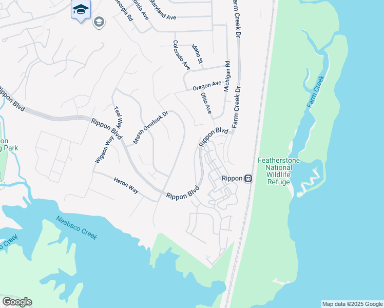 map of restaurants, bars, coffee shops, grocery stores, and more near 15634 Avocet Loop in Woodbridge