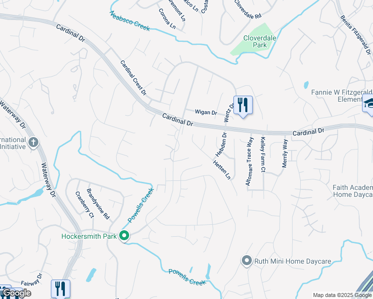 map of restaurants, bars, coffee shops, grocery stores, and more near 3868 Oriole Court in Montclair