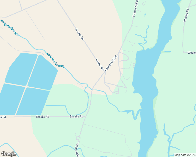 map of restaurants, bars, coffee shops, grocery stores, and more near 6128 Palmer Mill Road in Hurlock