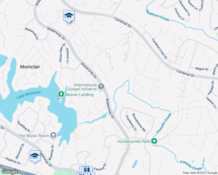 map of restaurants, bars, coffee shops, grocery stores, and more near 15538 Barrington Place in Dumfries