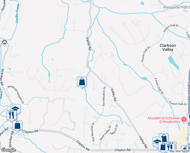 map of restaurants, bars, coffee shops, grocery stores, and more near 16314 Valley Oaks Estates Court in Wildwood