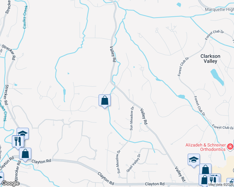 map of restaurants, bars, coffee shops, grocery stores, and more near 16314 Valley Oaks Estates Court in Wildwood