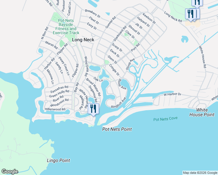 map of restaurants, bars, coffee shops, grocery stores, and more near 28239 Sloop Avenue in Long Neck