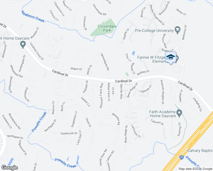 map of restaurants, bars, coffee shops, grocery stores, and more near 15504 Kelley Farm Court in Woodbridge