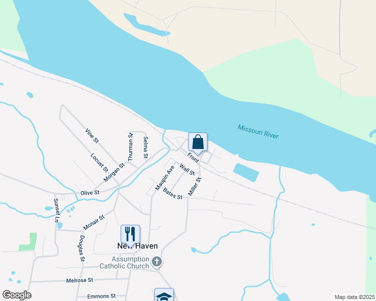 map of restaurants, bars, coffee shops, grocery stores, and more near 111 Front in New Haven