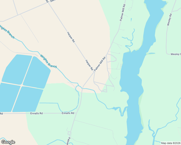 map of restaurants, bars, coffee shops, grocery stores, and more near 6128 Palmer Mill Road in Hurlock