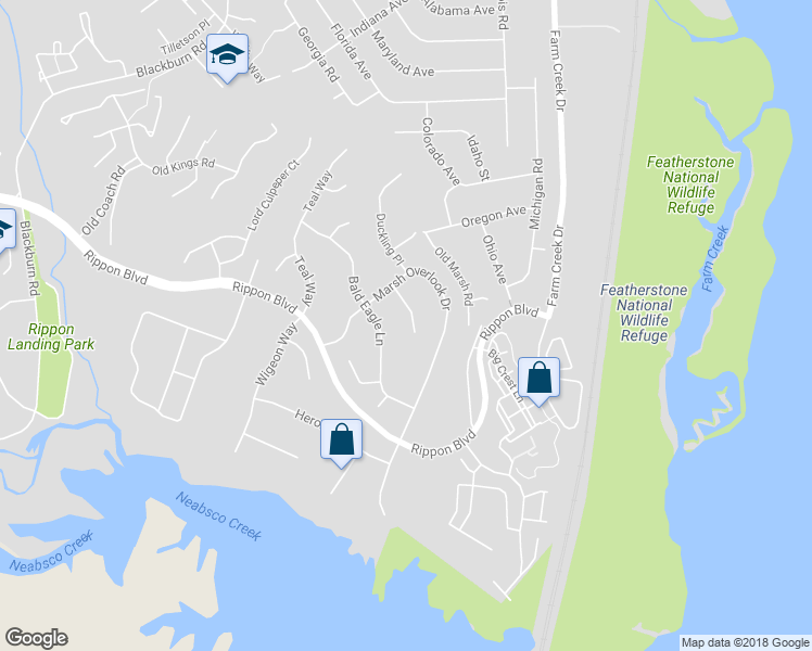map of restaurants, bars, coffee shops, grocery stores, and more near 1409 Eiderdown Court in Woodbridge