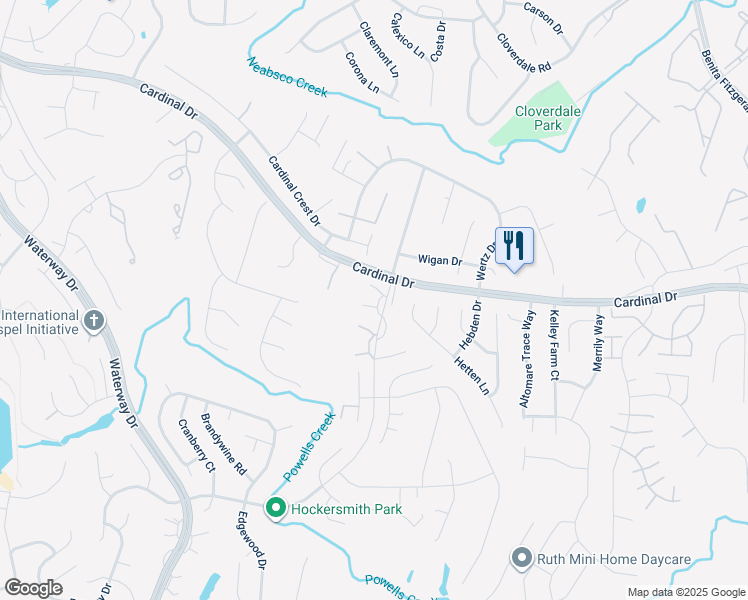 map of restaurants, bars, coffee shops, grocery stores, and more near 15578 Northgate Drive in Dumfries