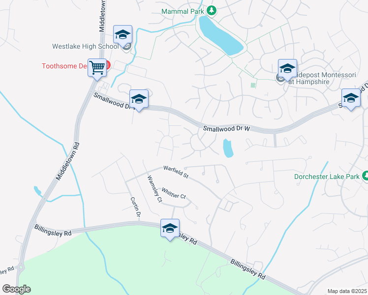 map of restaurants, bars, coffee shops, grocery stores, and more near 6034 Sirenia Place in Waldorf