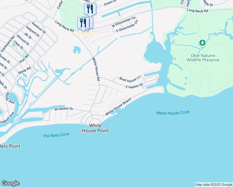 map of restaurants, bars, coffee shops, grocery stores, and more near 27113 Clipper Road in Millsboro