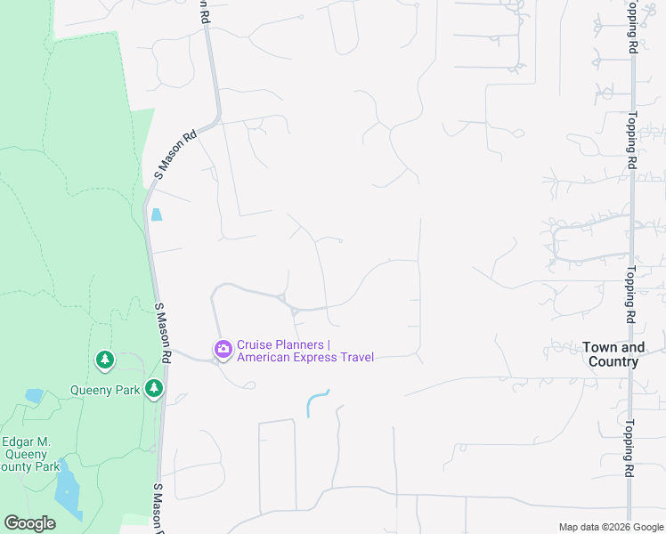 map of restaurants, bars, coffee shops, grocery stores, and more near 1542 Mason Valley Road in St. Louis