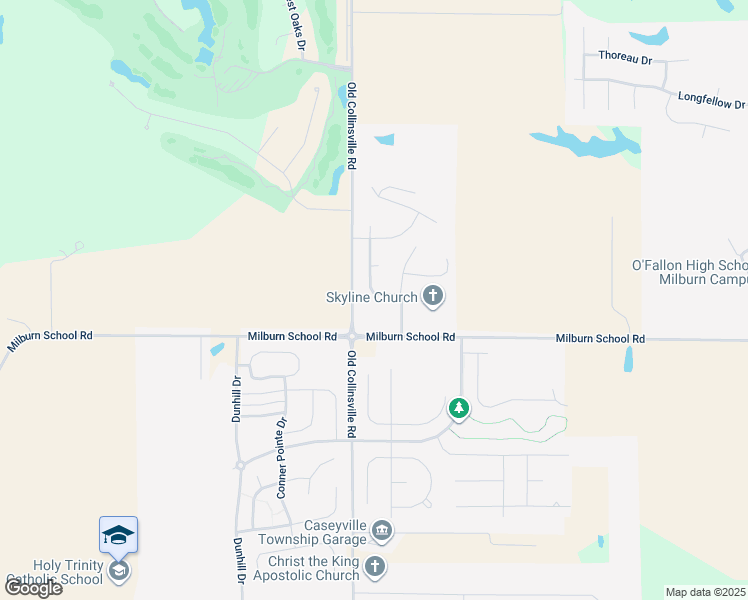 map of restaurants, bars, coffee shops, grocery stores, and more near 649 Fairway Wood Drive in O'Fallon