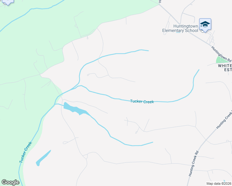 map of restaurants, bars, coffee shops, grocery stores, and more near 4350 Estate Drive in Huntingtown
