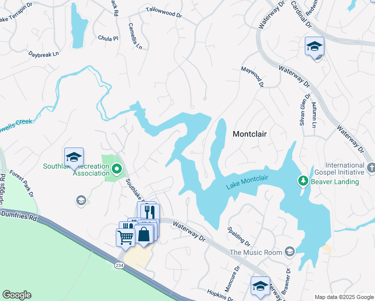 map of restaurants, bars, coffee shops, grocery stores, and more near 4844 Keswick Court in Montclair