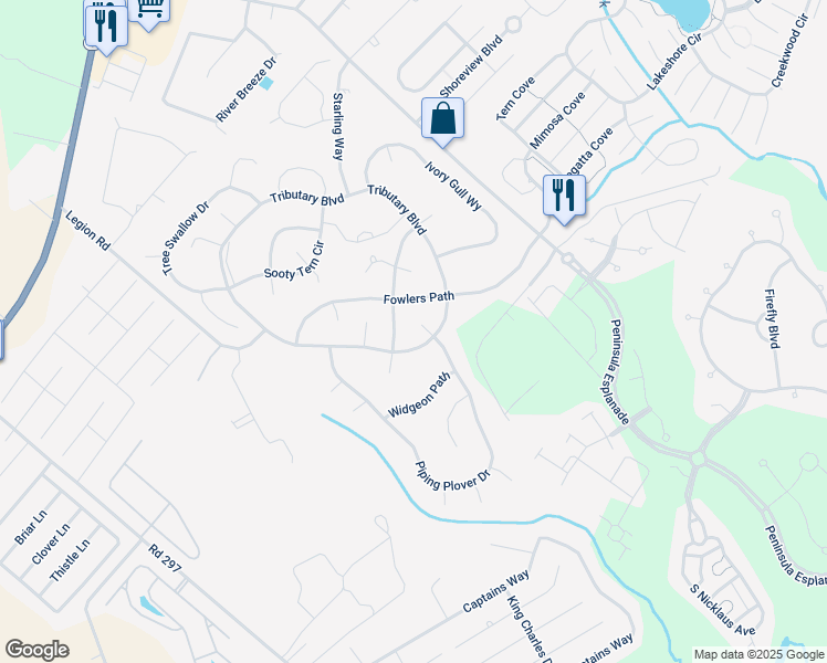 map of restaurants, bars, coffee shops, grocery stores, and more near 30467 Blackbird Court in Millsboro