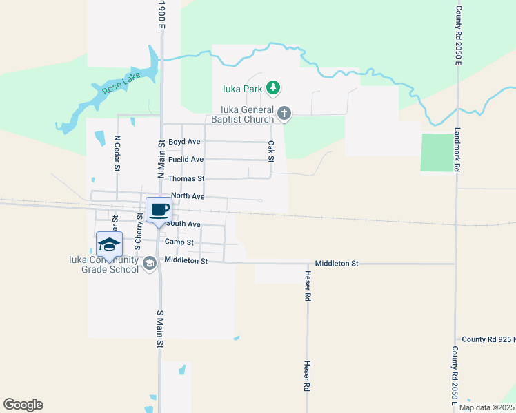 map of restaurants, bars, coffee shops, grocery stores, and more near 701 North Avenue in Iuka