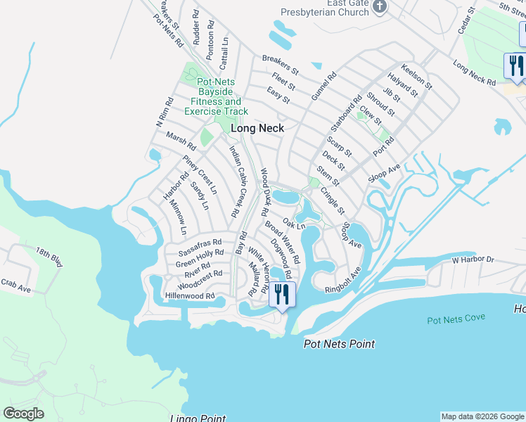 map of restaurants, bars, coffee shops, grocery stores, and more near 26982 Wood Duck Road in Millsboro