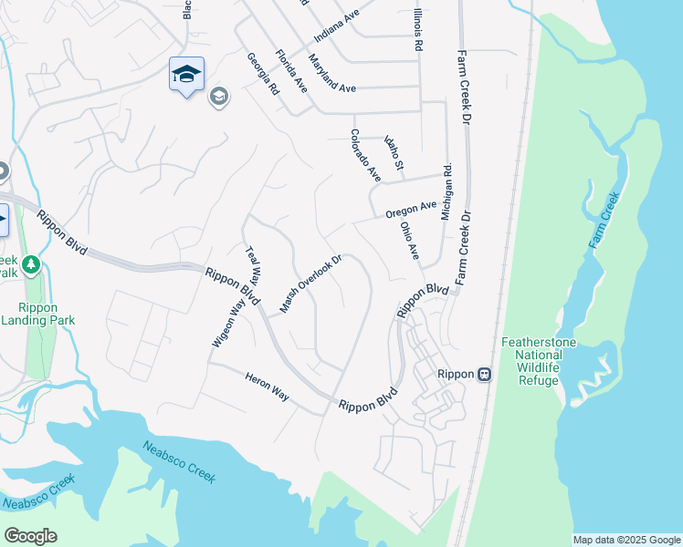 map of restaurants, bars, coffee shops, grocery stores, and more near 1418 Eiderdown Court in Woodbridge