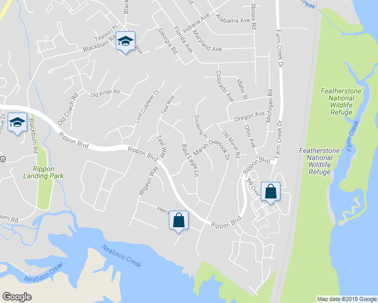 map of restaurants, bars, coffee shops, grocery stores, and more near 15379 Bald Eagle Lane in Woodbridge