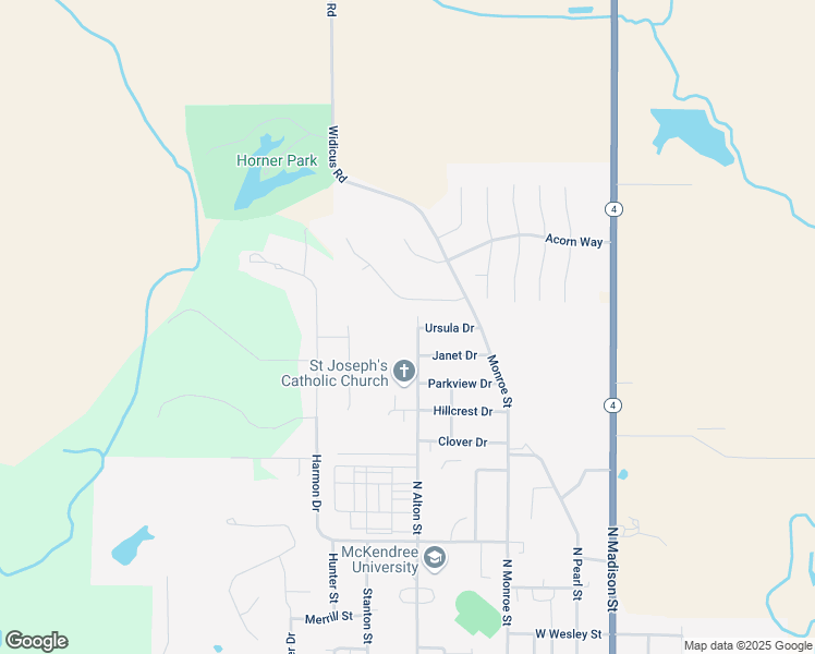map of restaurants, bars, coffee shops, grocery stores, and more near 1201 North Alton Street in Lebanon